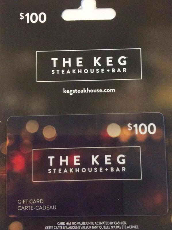 $100 Keg Gift Card up for bids at 