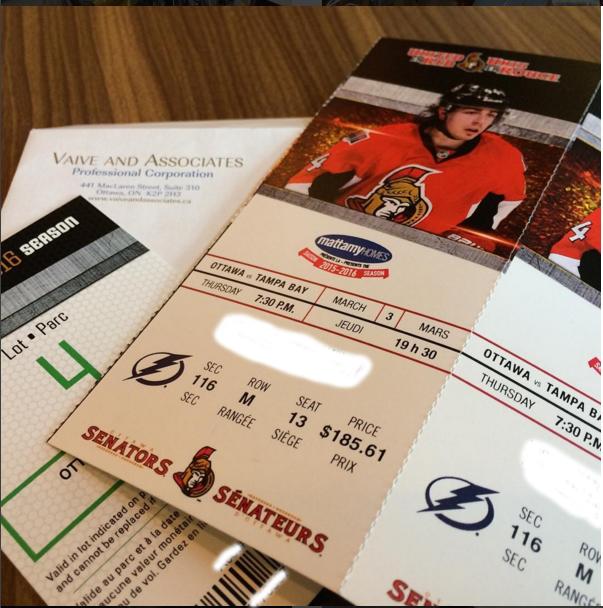 Tickets, Ottawa Senators