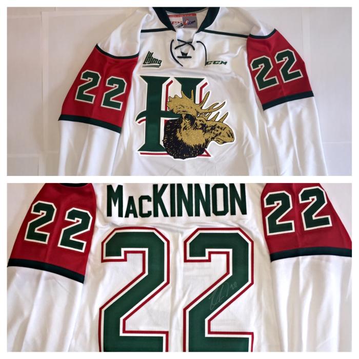 Nathan Mackinnon Halifax Moose Heads Autographed Red CCM Jersey