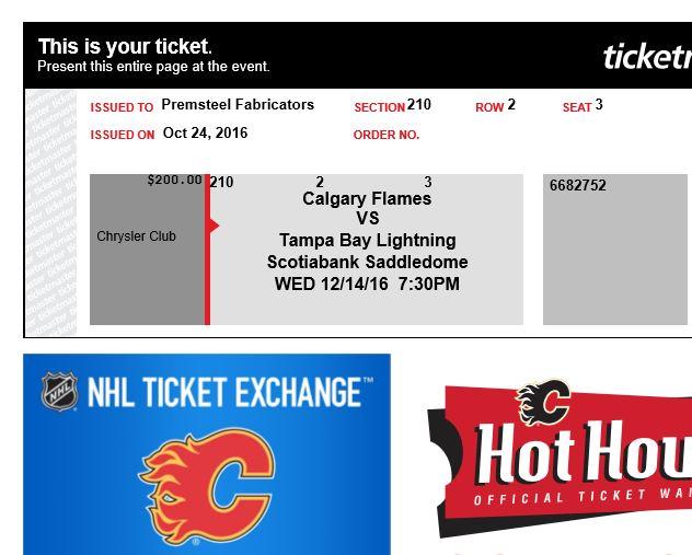 nhl flames tickets